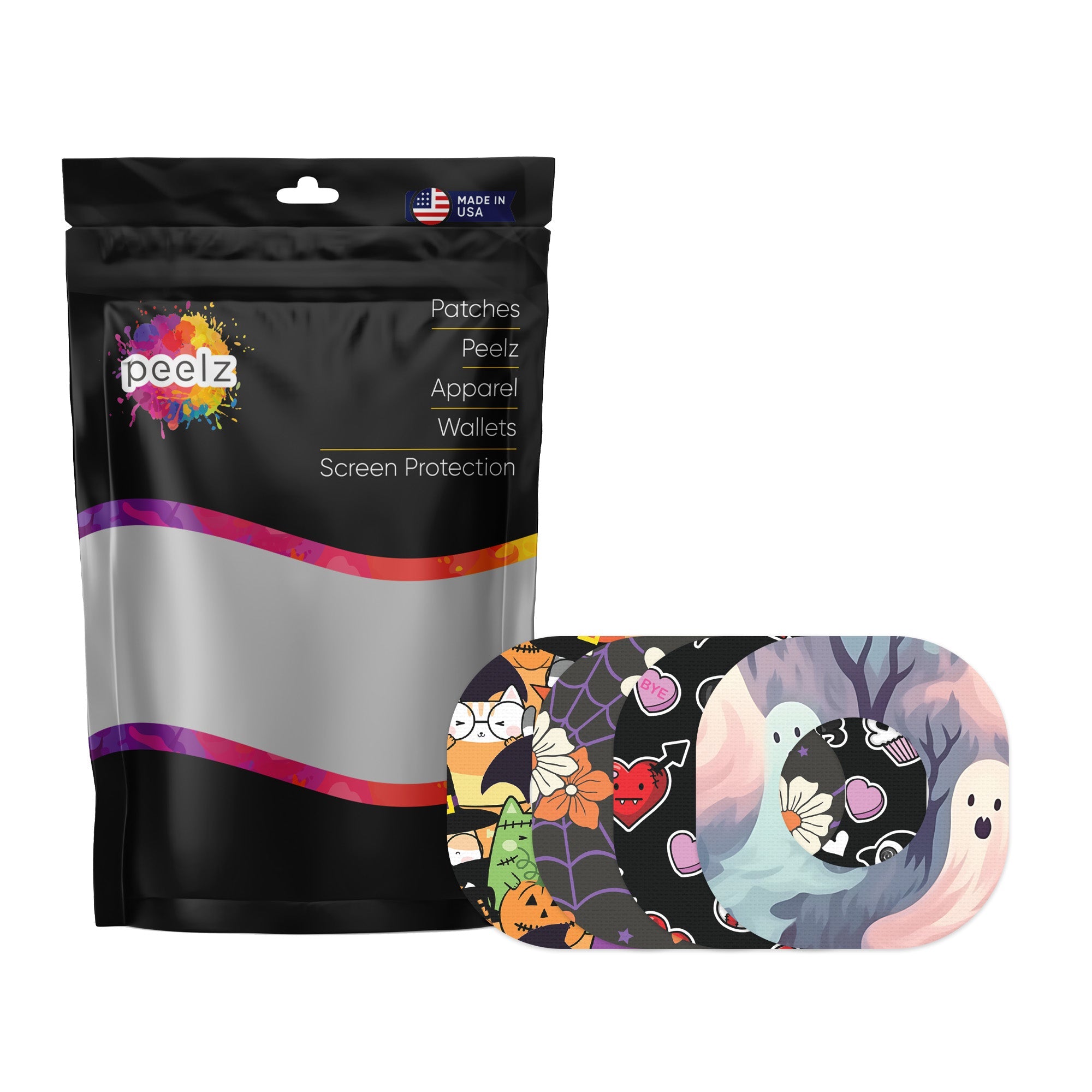 CONFUSE デモテープ　swankys GISM Spooky Variety Dexcom G7 and Stelo Patch Tape - Pump Peelz | Pump