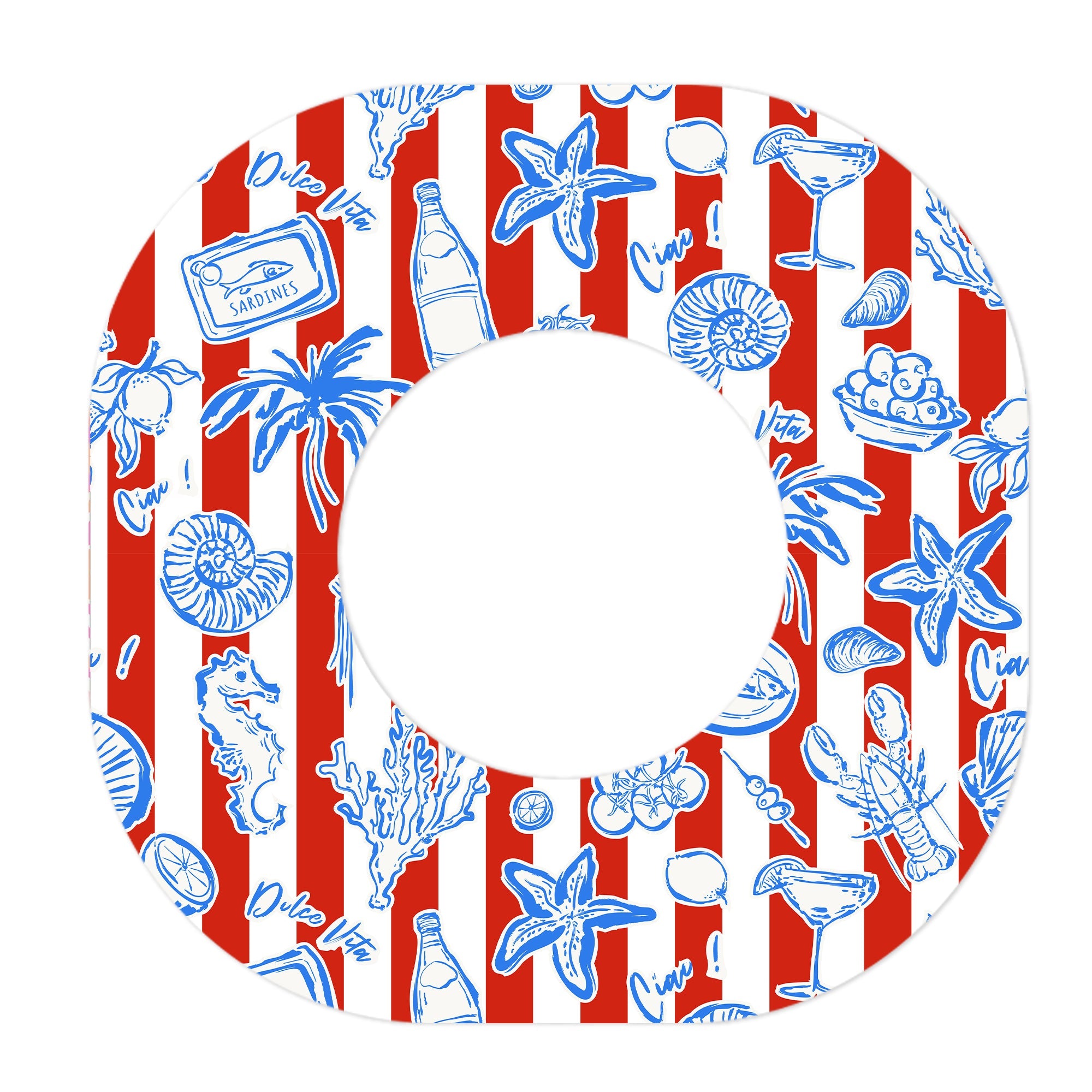 Holly Jolly Ribbon Dexcom G7 and Stelo Patch Tape - Pump Peelz