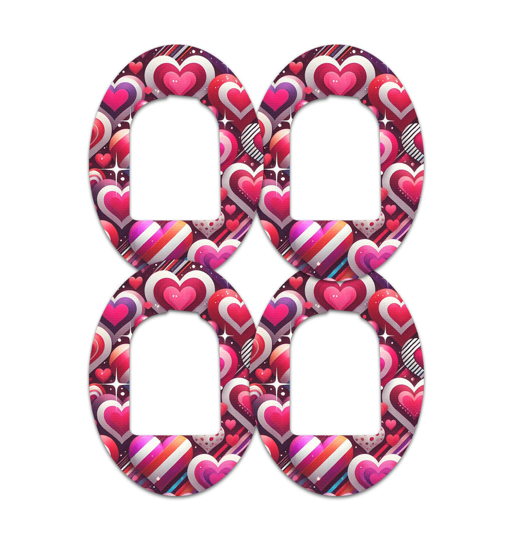 Sparkly Hearts Pod Patch Tape - Pump Peelz