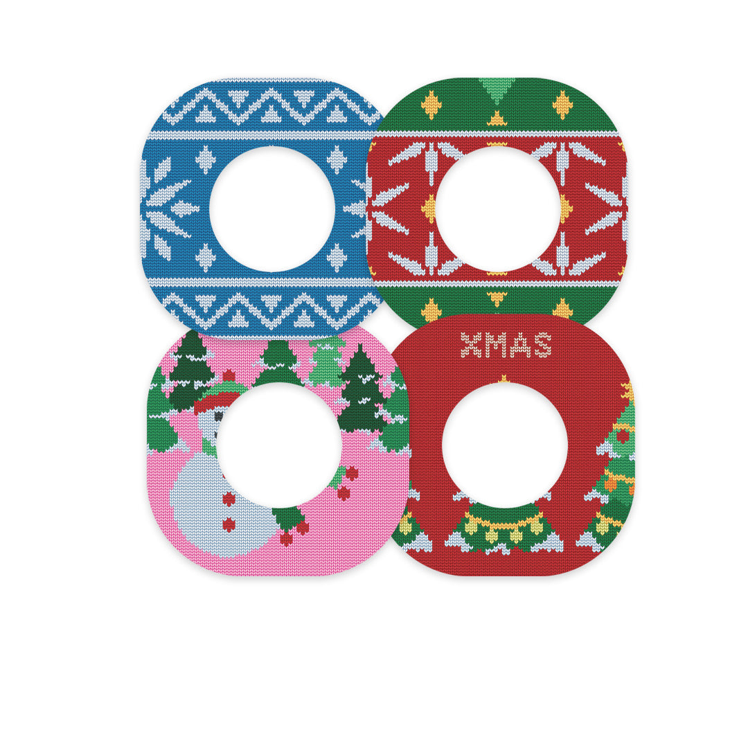 Ugly Sweater Variety Dexcom G7 and Stelo Patch Tape - Pump Peelz