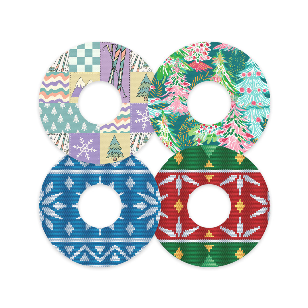 Winter Wonderland Variety Patch Tape Designed for the FreeStyle Libre 3 Plus & Lingo  - Pump Peelz