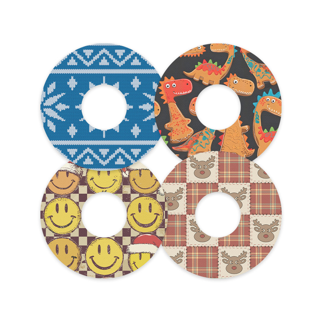 North Pole Crew Variety Patch Tape Designed for the FreeStyle Libre 3 Plus & Lingo  - Pump Peelz