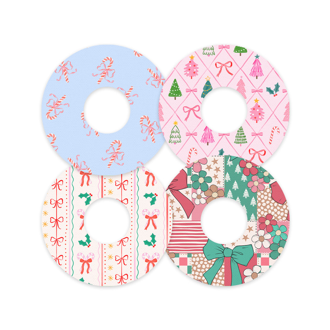 Pretty in Pink Holiday Variety Patch Tape Designed for the FreeStyle Libre 3 Plus & Lingo  - Pump Peelz