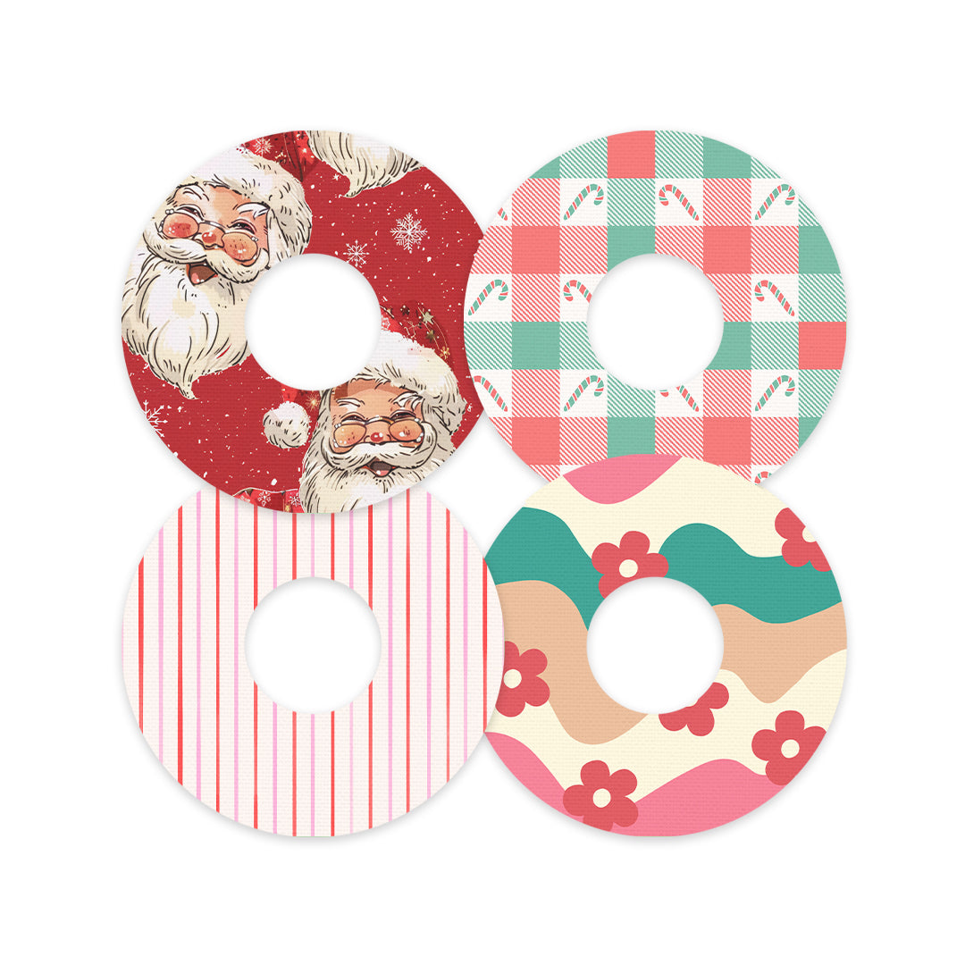 Retro Merry Variety Patch Tape Designed for the FreeStyle Libre 3 Plus & Lingo  - Pump Peelz