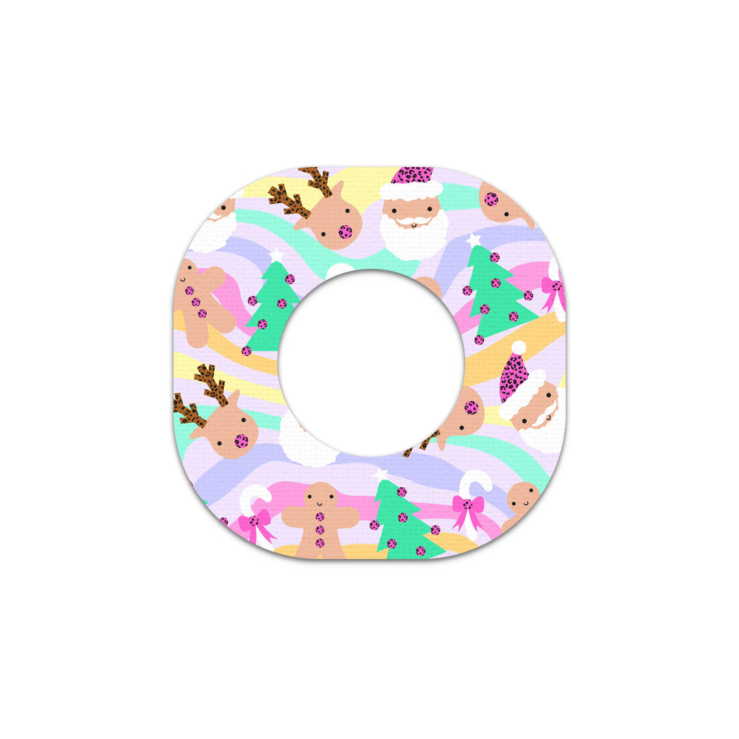 Christmas Pastel Dexcom G7 and Stelo Patch Tape - Pump Peelz