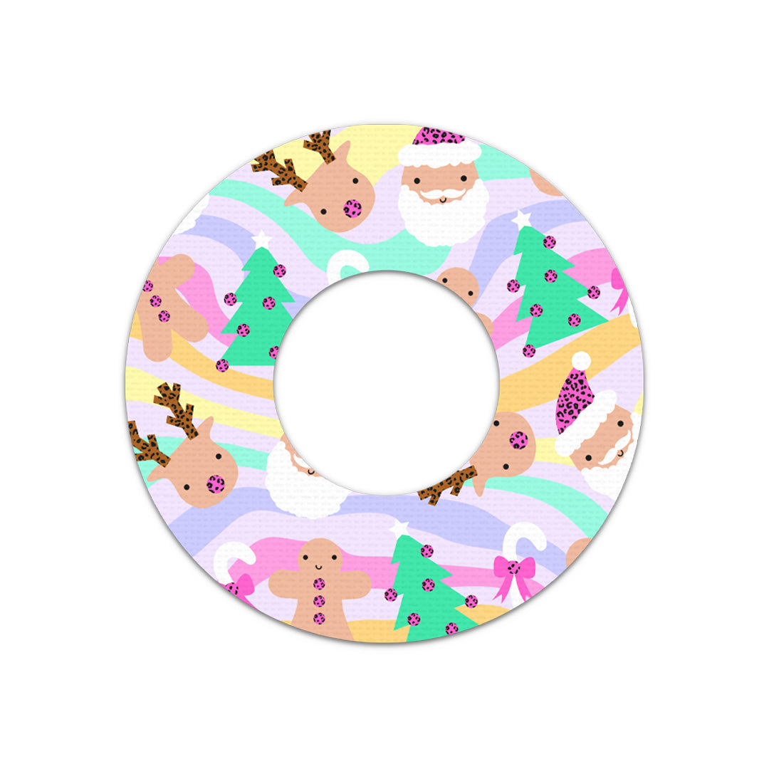 Christmas Pastel Freestyle Libre 2 Patch Tape - Pump Peelz