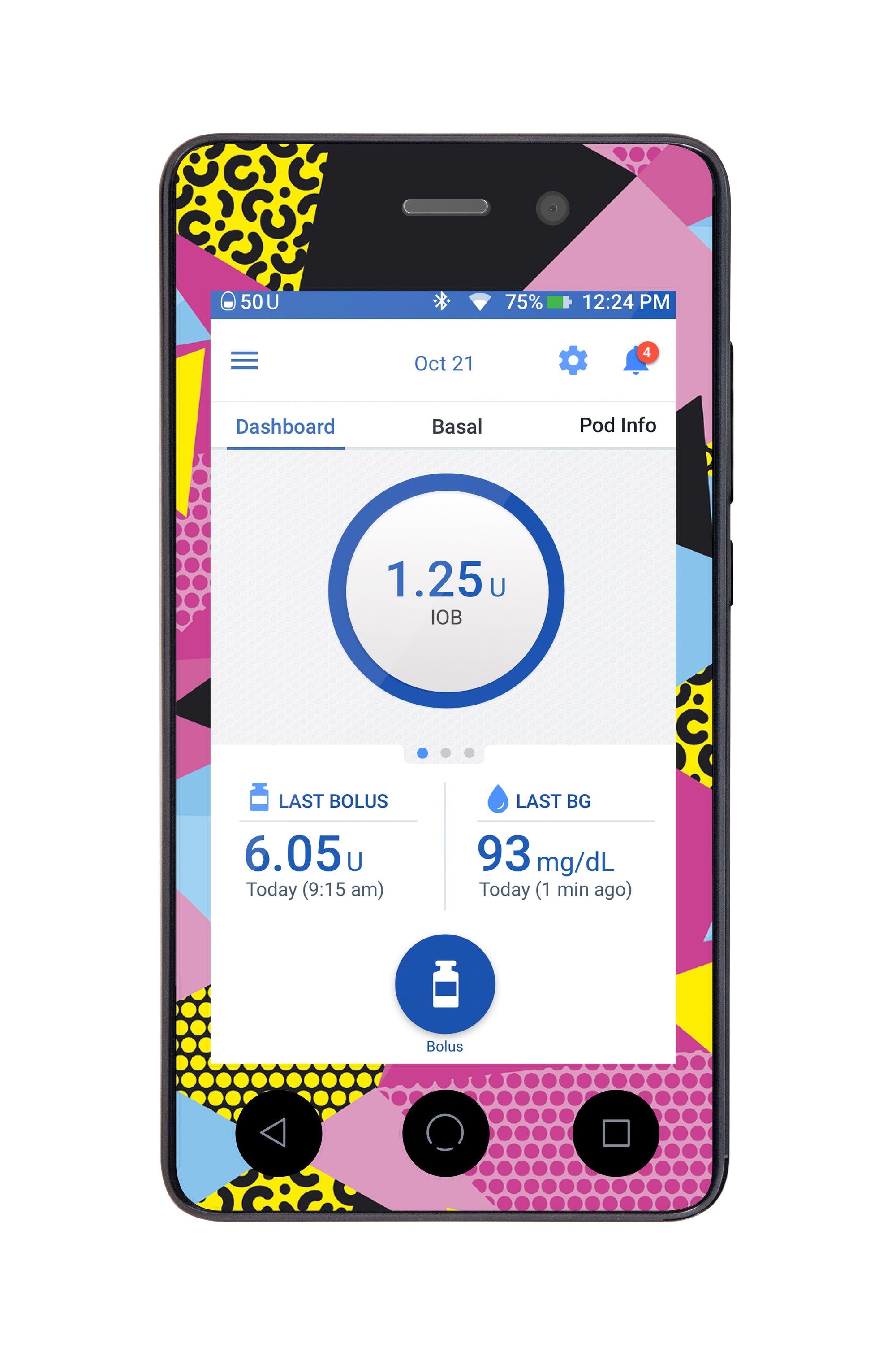 90S Neon Omnipod Dash Whole System Peelz (Front + Case) For Pdm