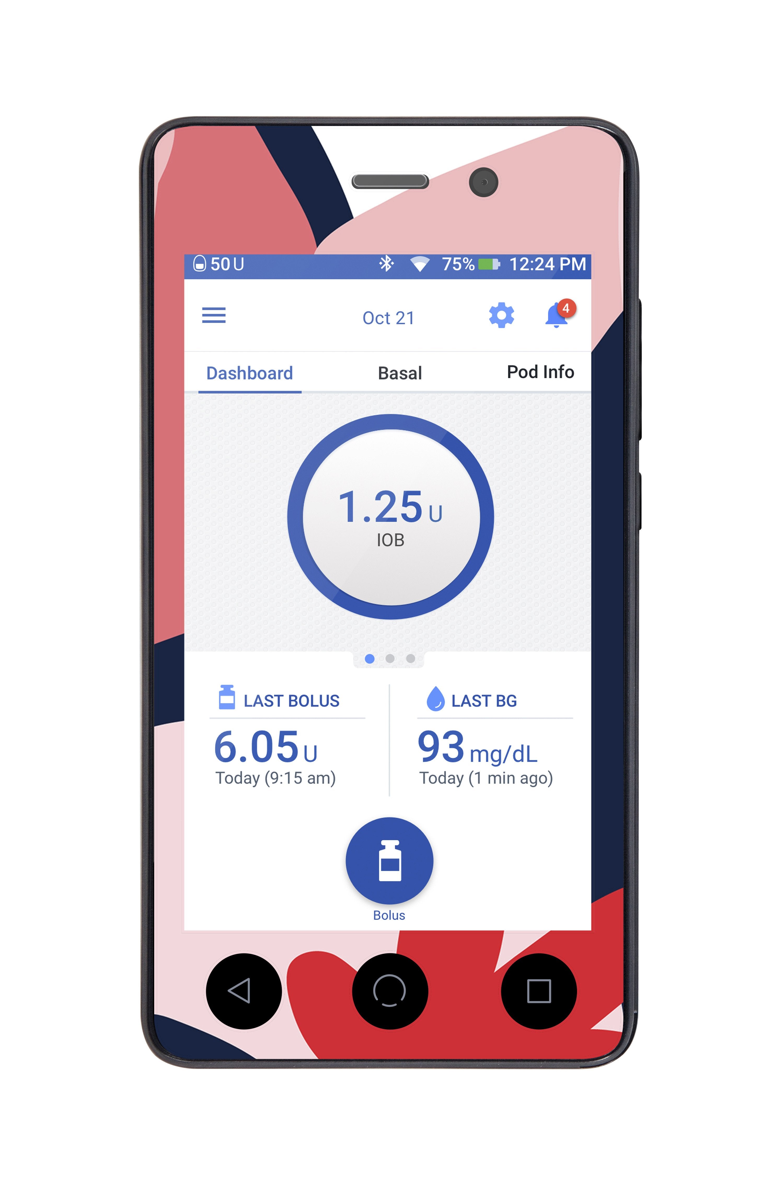 Abstract Flower OmniPod DASH™ - Pump Peelz