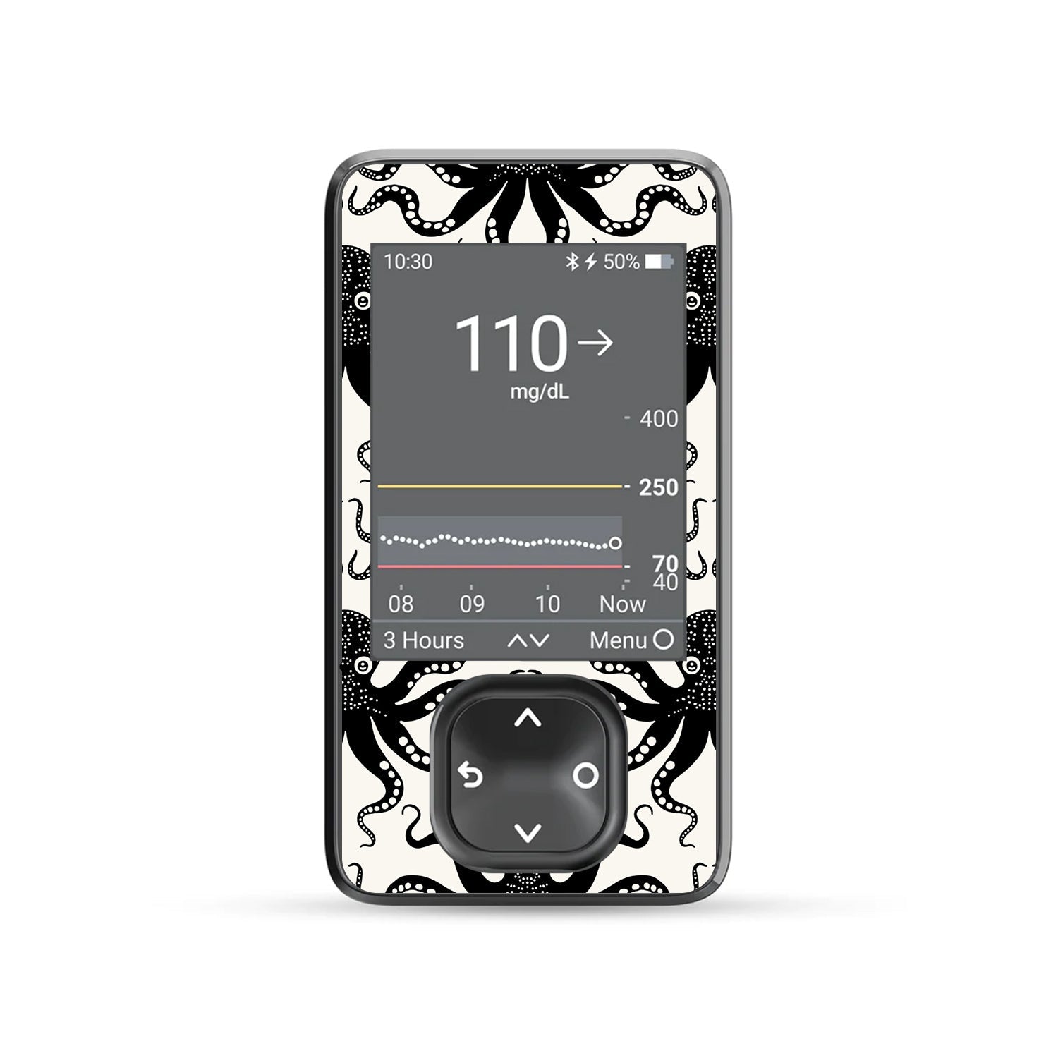 Abstract Octopus DEXCOM G7 and Stelo Touchscreen Receiver-Pump Peelz