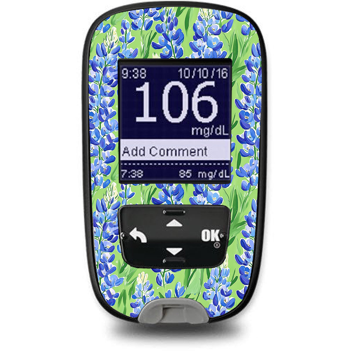 Blue Blooms for the Accu-Chek Guide Glucometer
