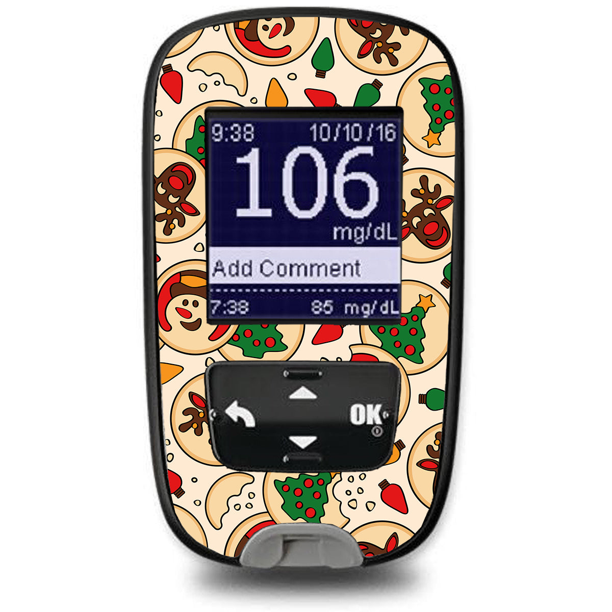 Santa's Cookies Accu-Chek Guide Glucometer Sticker - Pump Peelz