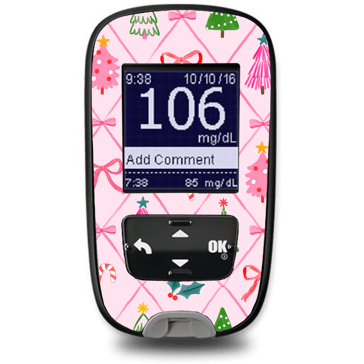 Coquette Christmas Accu-Chek Guide Glucometer Sticker - Pump Peelz