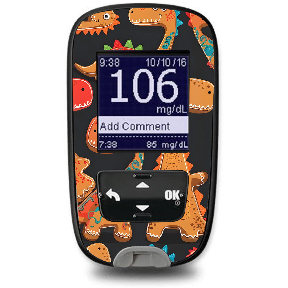Jurassic Gingerbread Accu-Chek Guide Glucometer Sticker - Pump Peelz