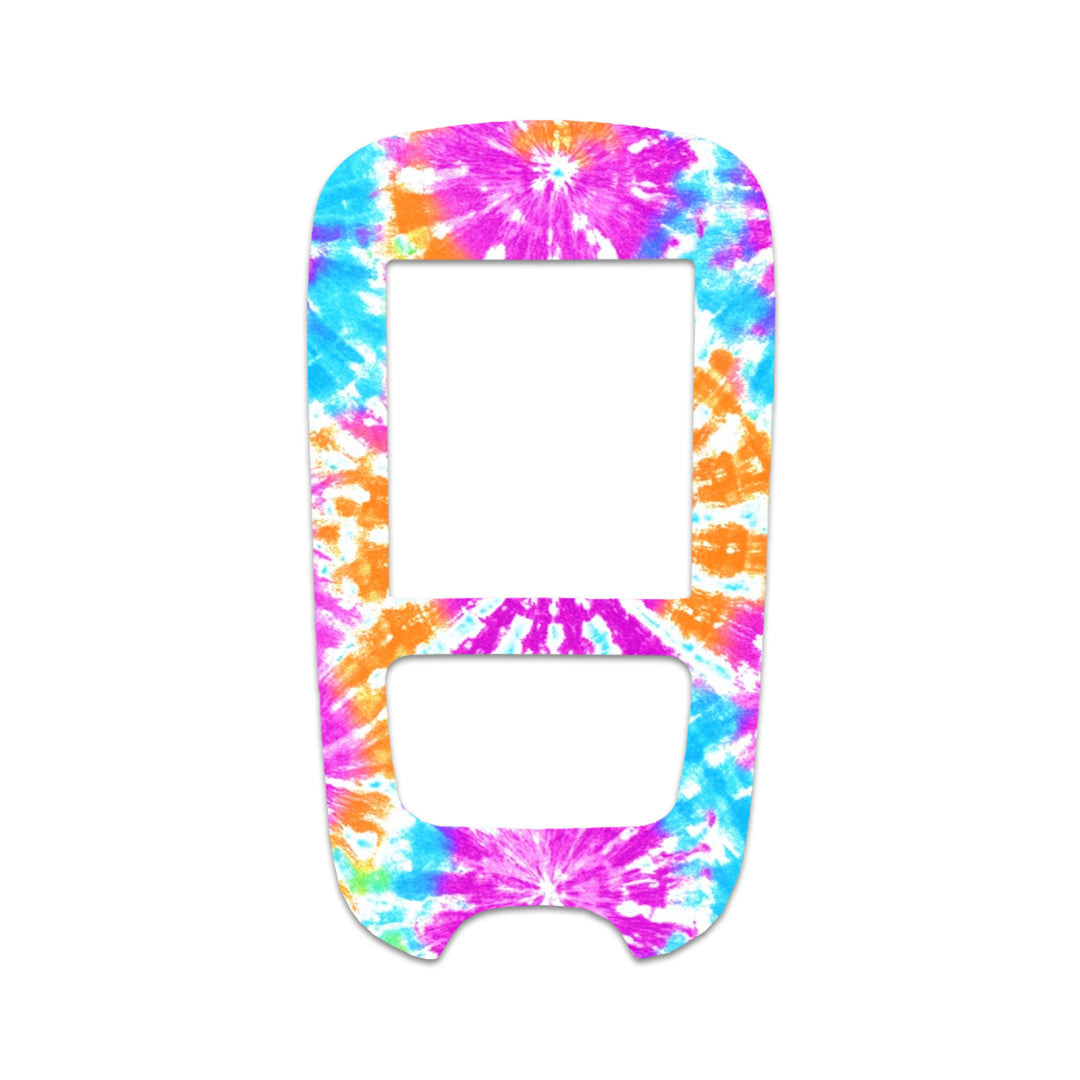 Neon Tie Dye Sticker for the Accu-Chek Guide Glucometer