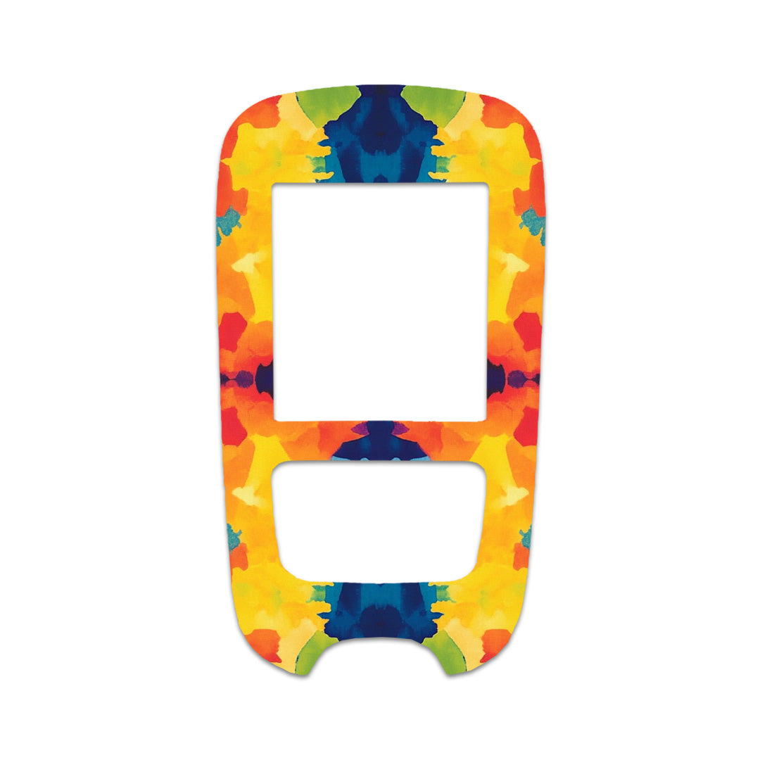 Bright Tie Dye Sticker for the Accu-Chek Guide Glucometer