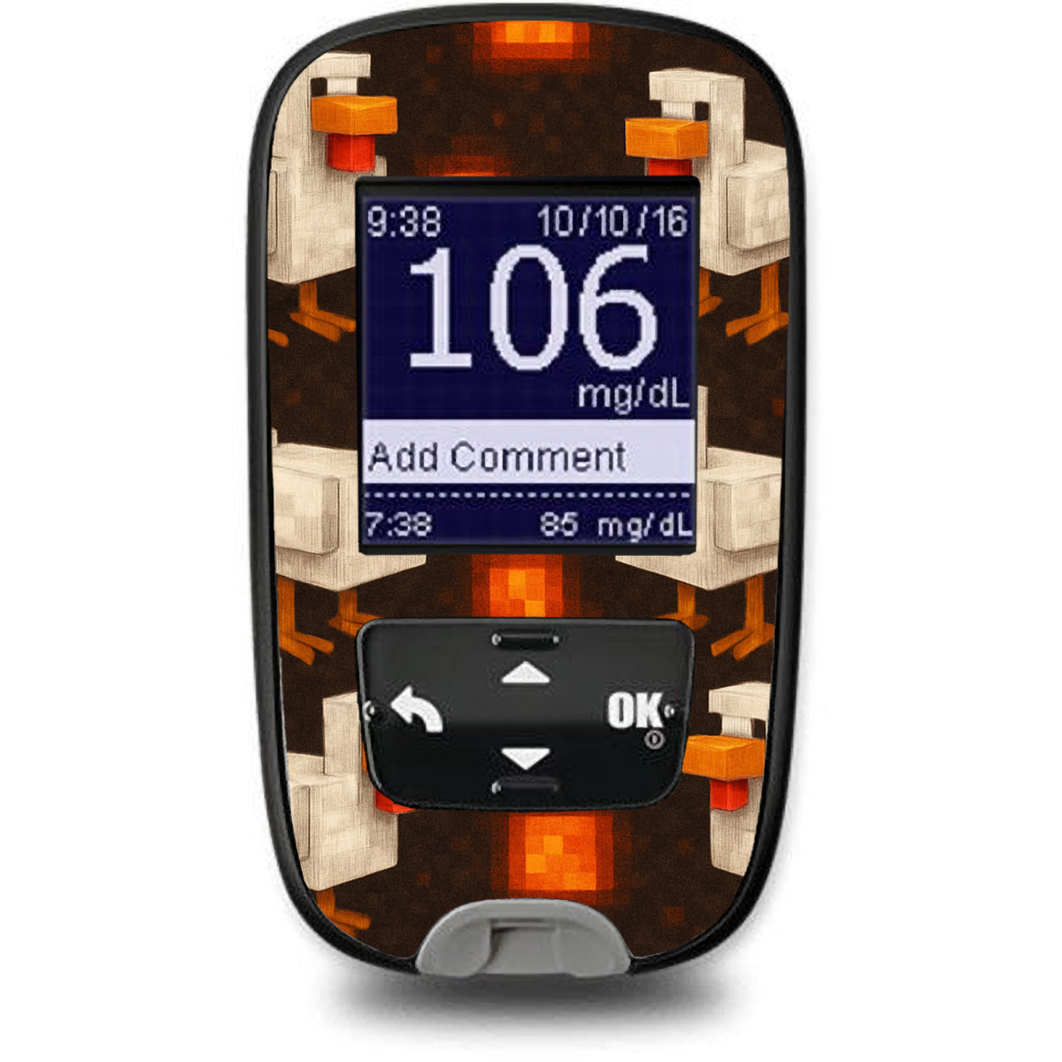 Inferno Chicken Accu-Chek Guide Glucometer Sticker - Pump Peelz