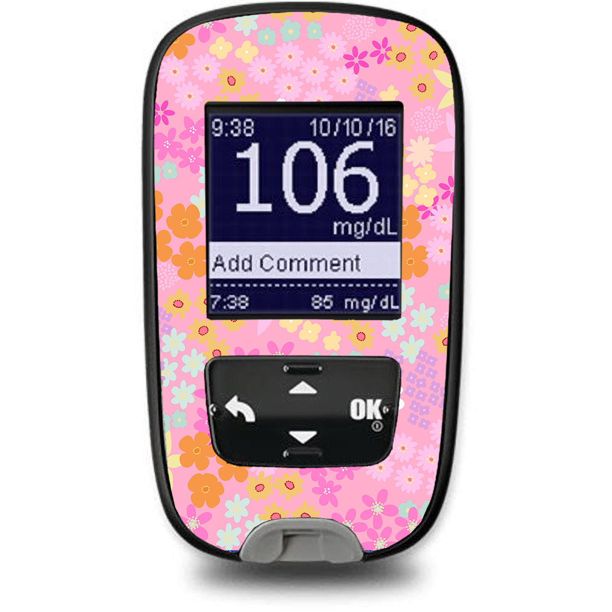 Pink Petals Accu-Chek Guide Glucometer Sticker - Pump Peelz