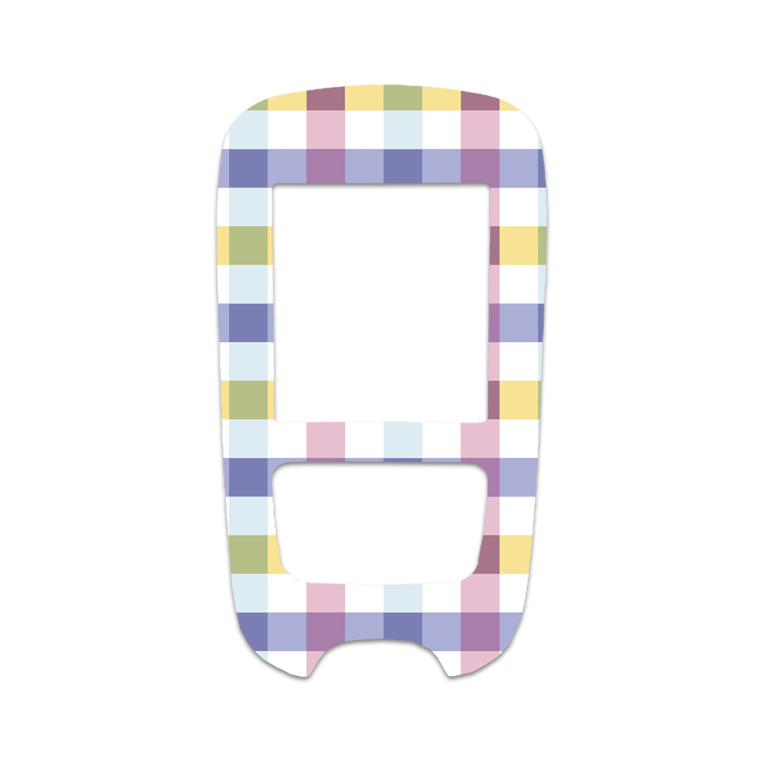 Spring Plaid Sticker for the Accu-Chek Guide Glucometer
