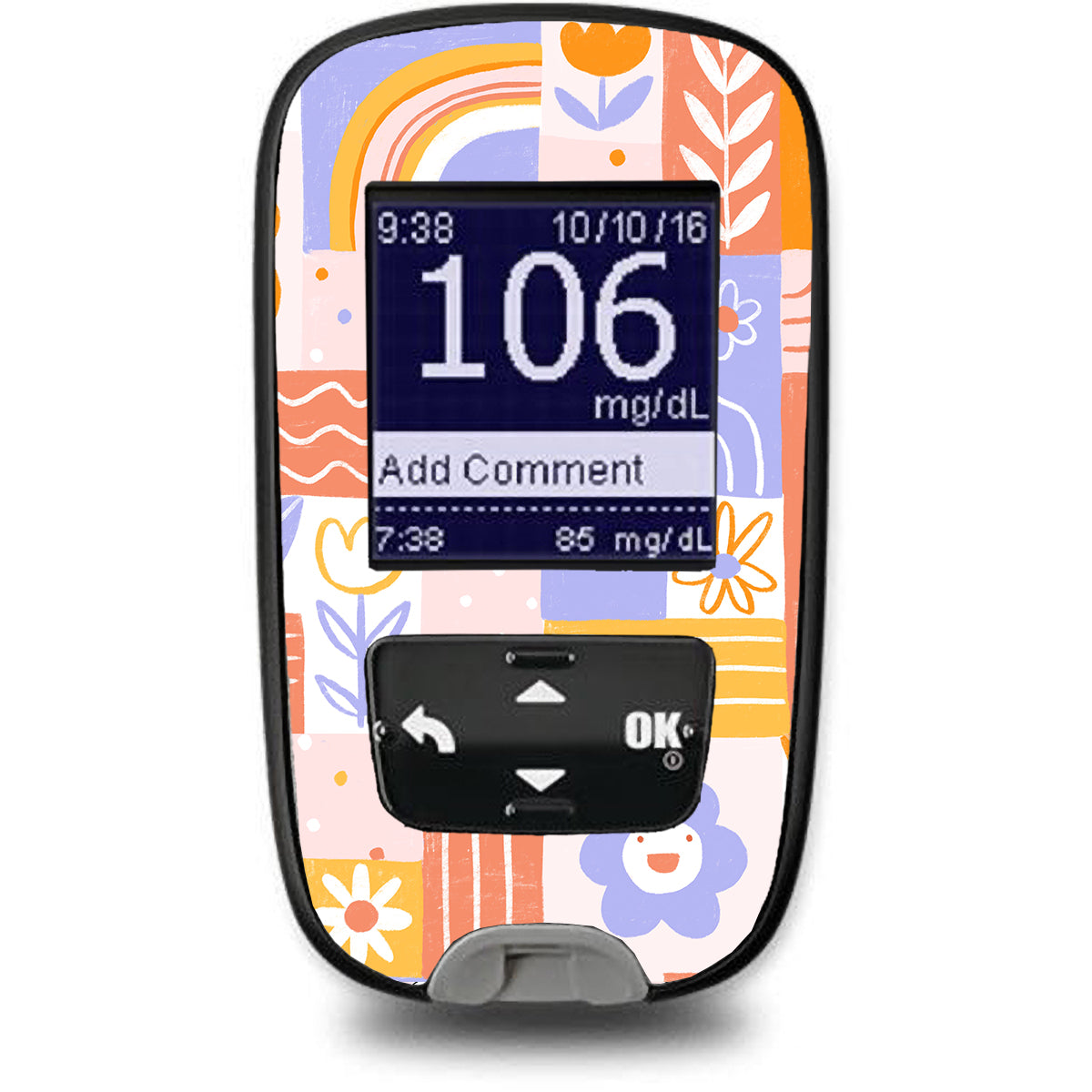 Wildflower Doodle Accu-Chek Guide Glucometer Sticker - Pump Peelz