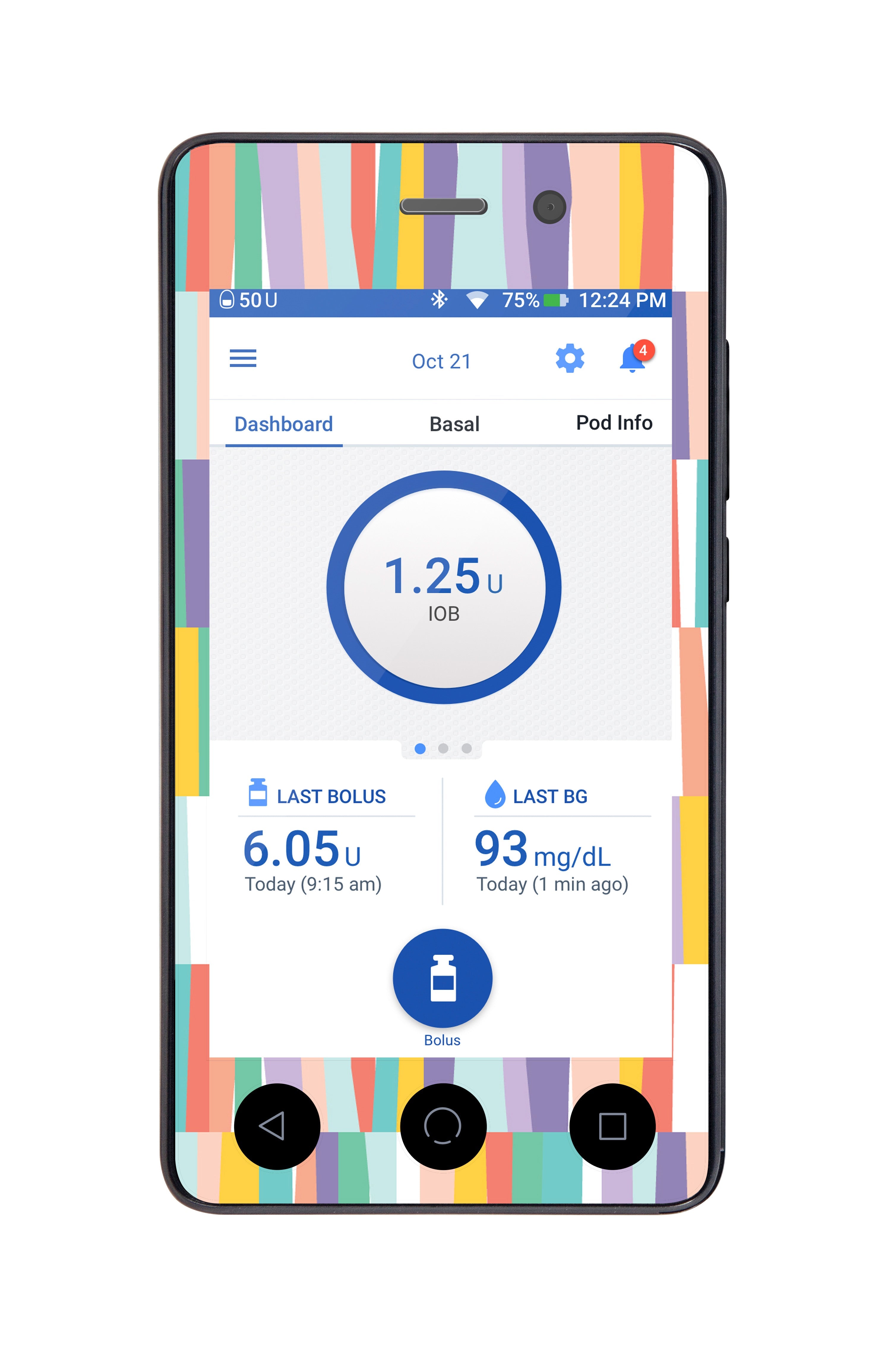 All Sortsa Stripes Omnipod DASH™-Pump Peelz