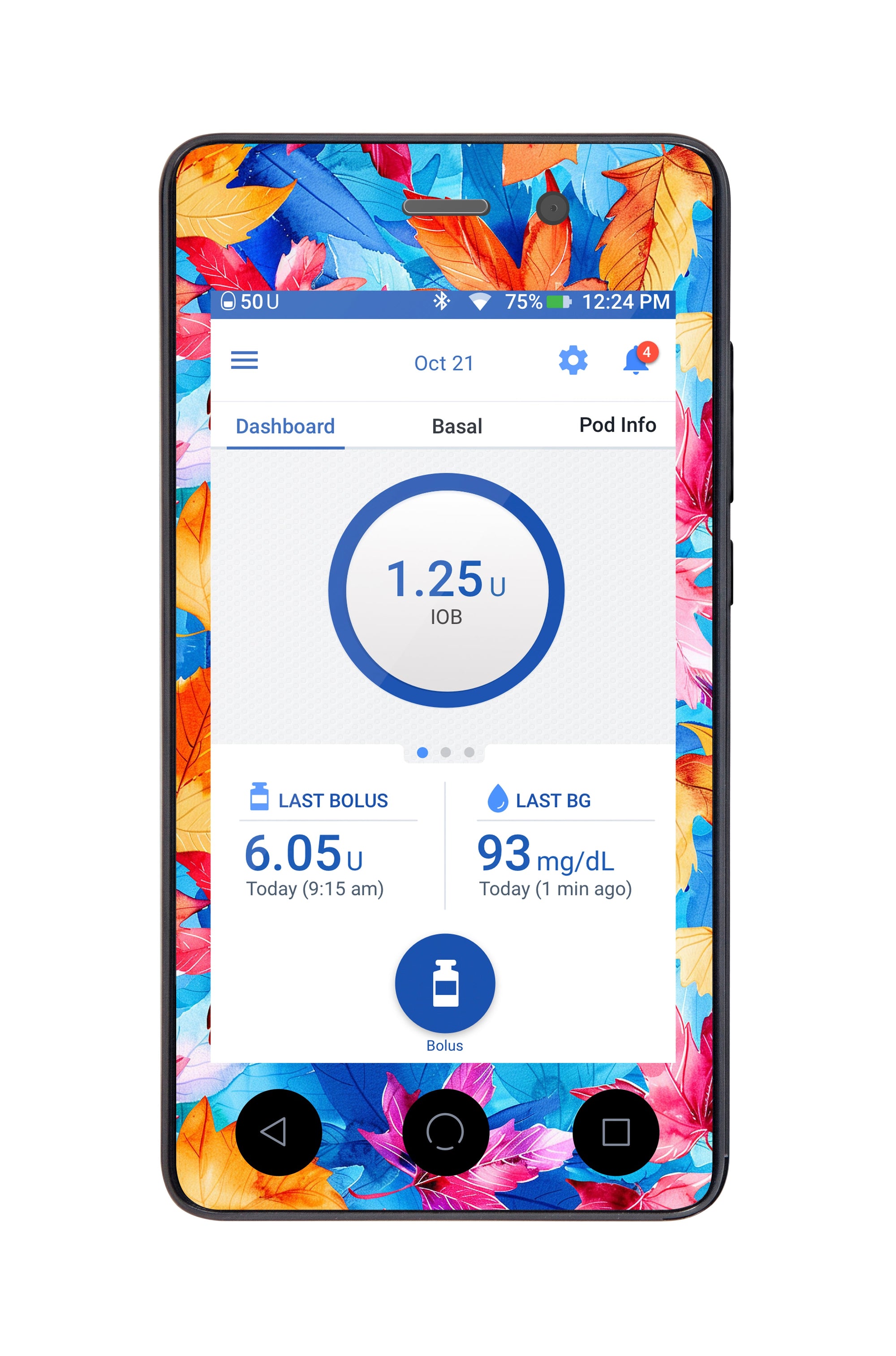 Autumn Leaves for Omnipod DASH™-Pump Peelz