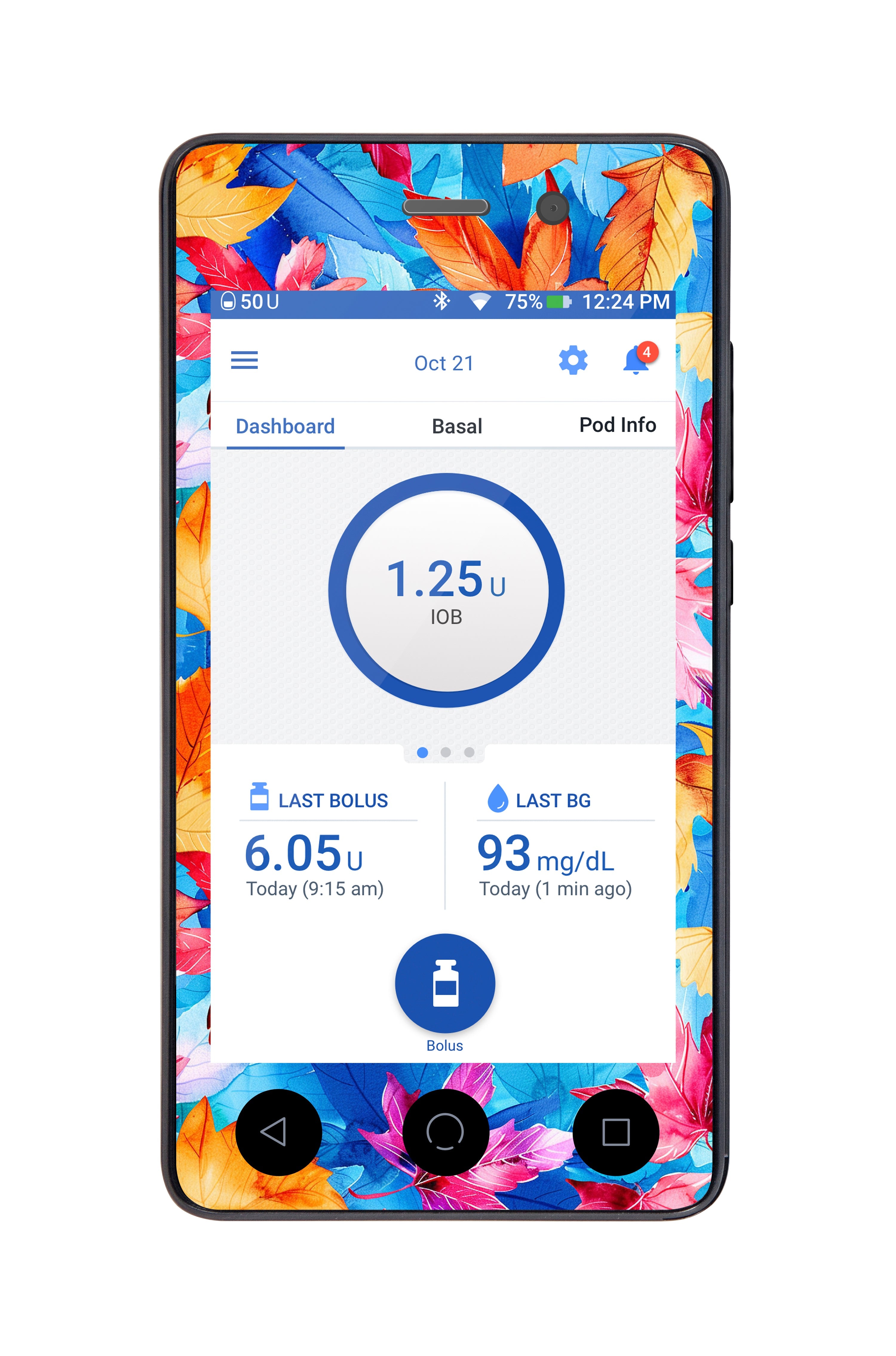 Autumn Leaves for Omnipod DASH™-Pump Peelz