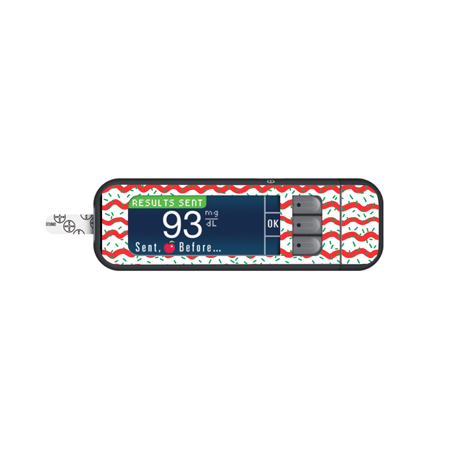 Christmas Icing Bayer Contour Next Glucometer Sticker - Pump Peelz