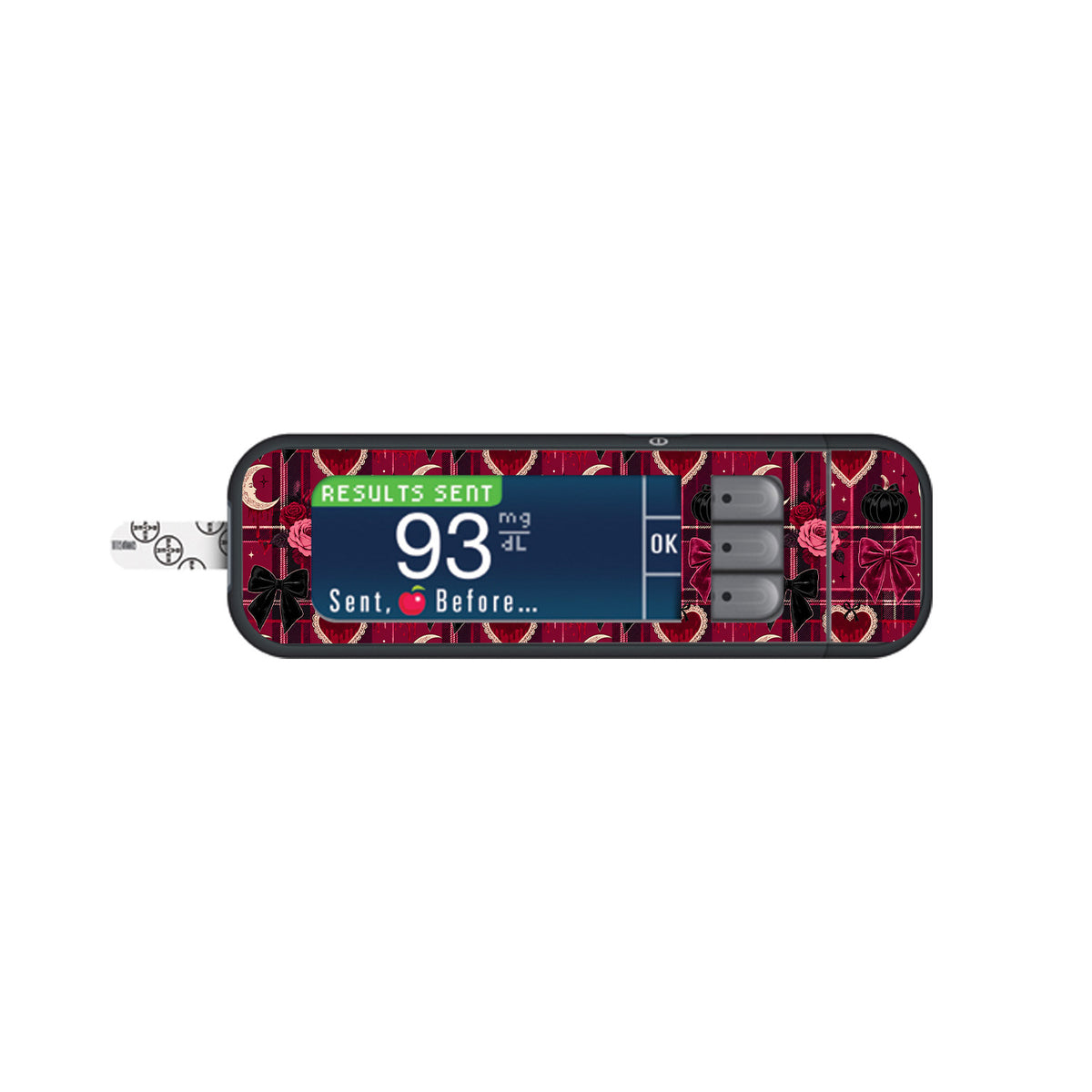 Gothic Sweetheart Plaid Bayer Contour Next Glucometer Sticker - Pump Peelz