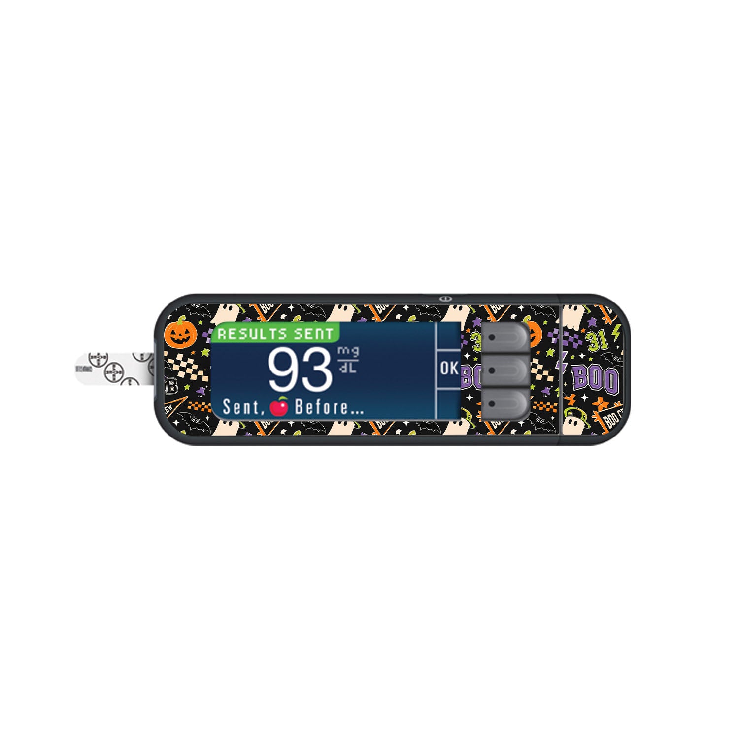 Boo Crew Varsity Bayer Contour Next Glucometer Sticker - Pump Peelz