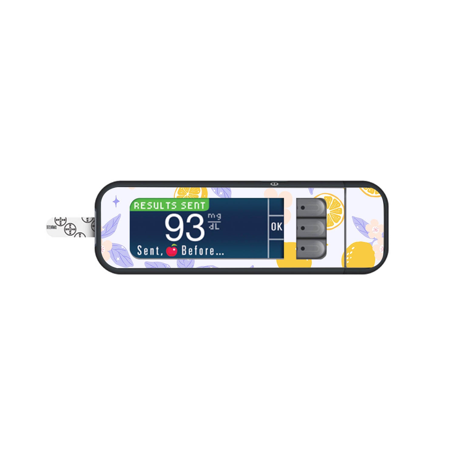 Lemon Lavender Bayer Contour Next Glucometer Sticker - Pump Peelz