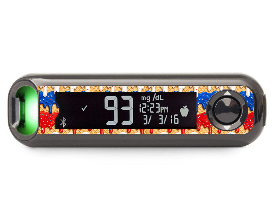Patriotic Melt Bayer Contour© Next One Glucometer Sticker - Pump Peelz