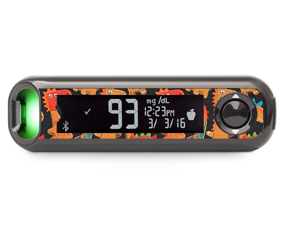 Jurassic Gingerbread Bayer Contour© Next One Glucometer Sticker - Pump Peelz