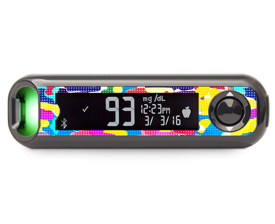 Pixel Splash Camo Bayer Contour© Next One Glucometer Sticker - Pump Peelz