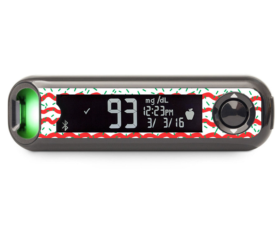 Christmas Icing Bayer Contour© Next One Glucometer Sticker - Pump Peelz