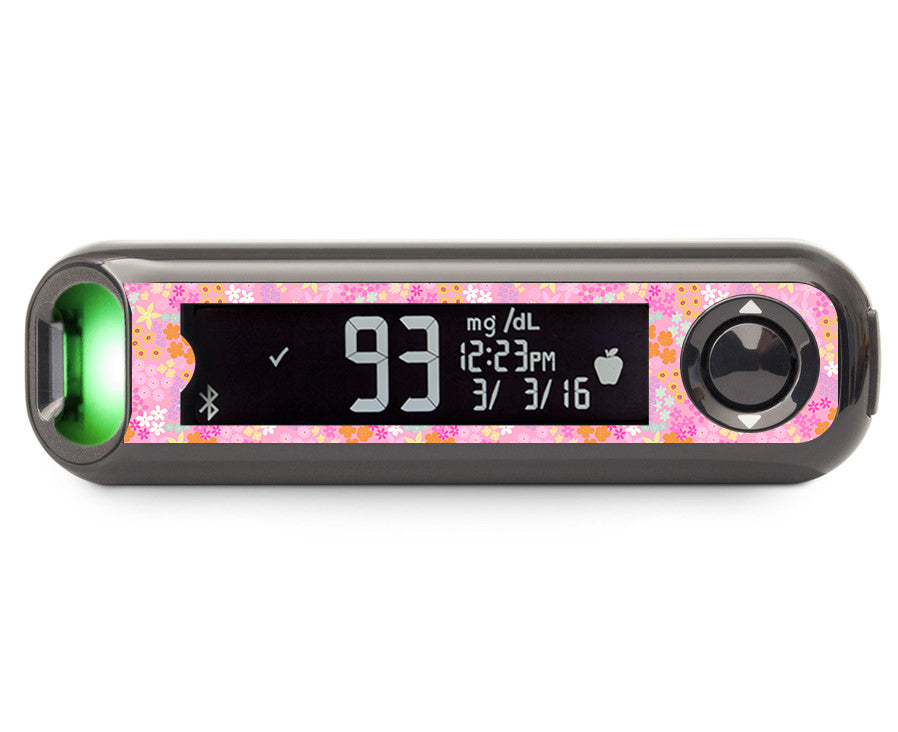 Pink Petals Bayer Contour© Next One Glucometer Sticker - Pump Peelz