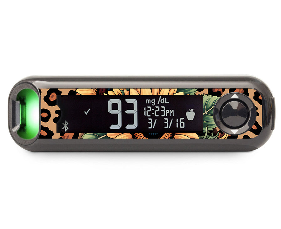 Wild Sunflower Bayer Contour© Next One Glucometer Sticker - Pump Peelz