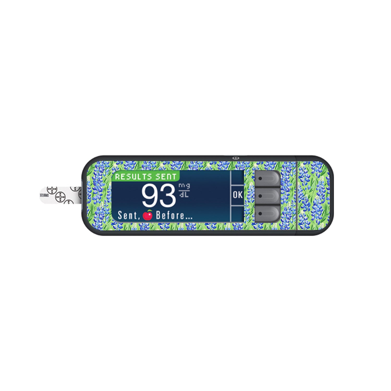 Blue Blooms for Bayer Contour Next Glucometer