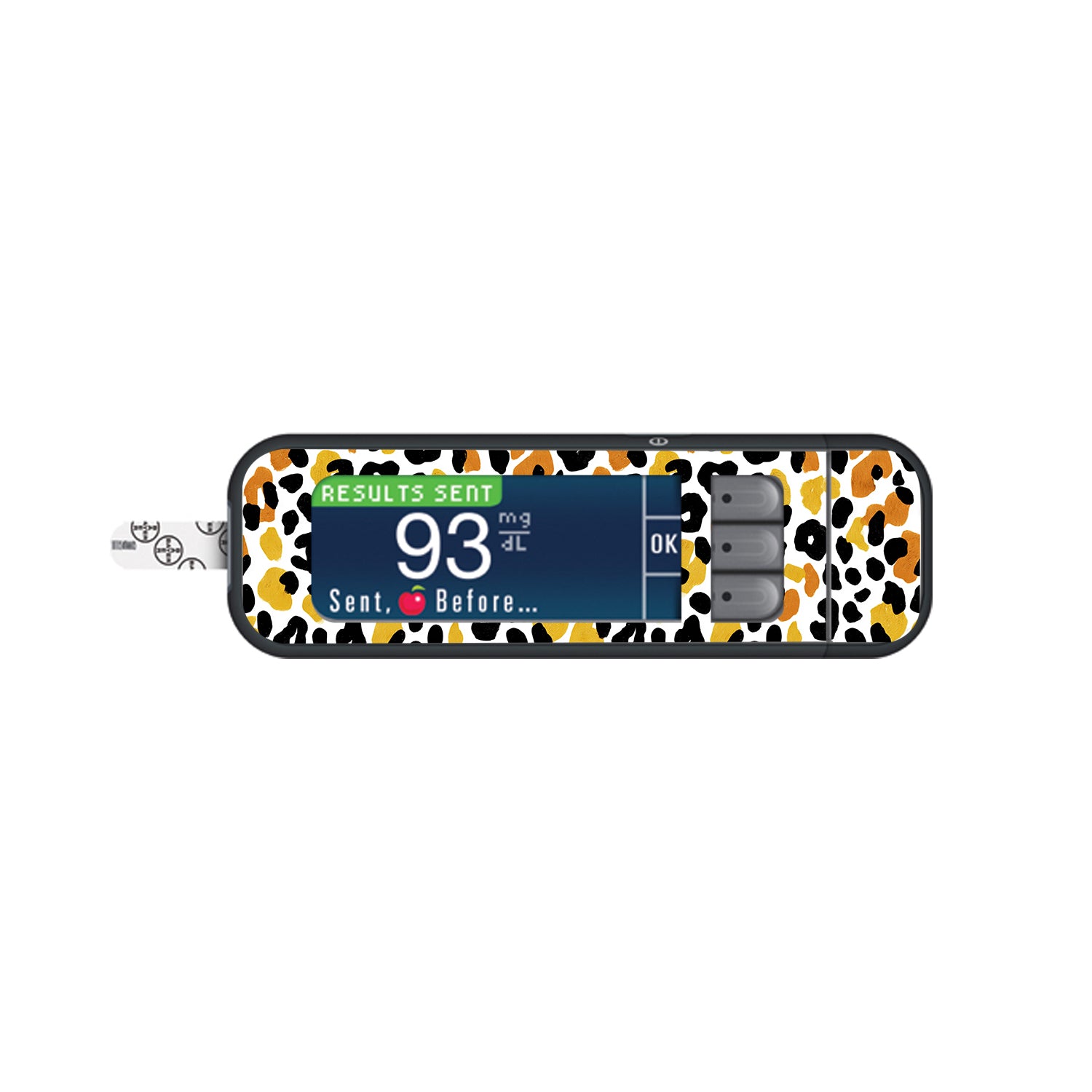 Golden Leopard Bayer Contour Next Glucometer Sticker - Pump Peelz