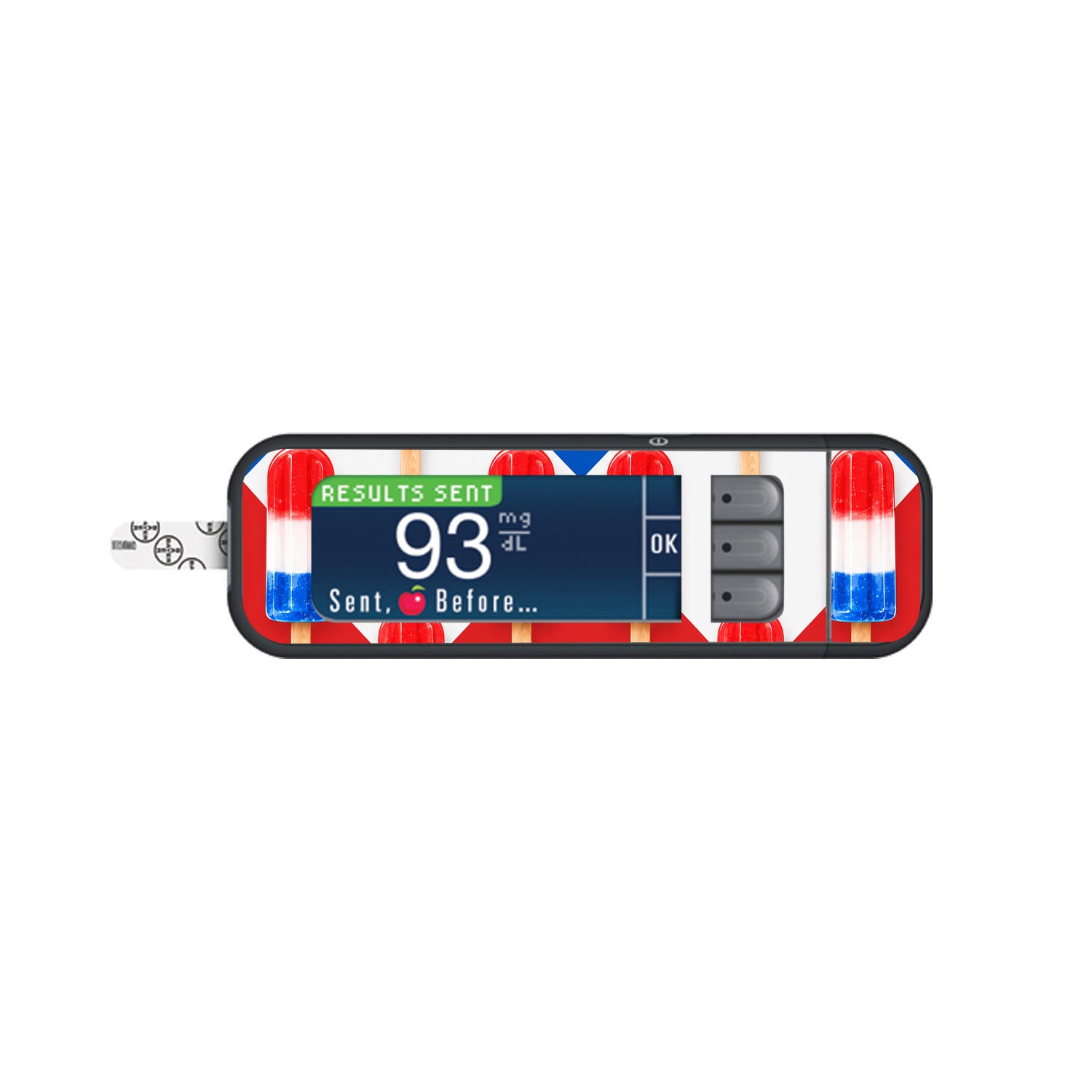 Firecracker Pops Bayer Contour Next Glucometer Sticker - Pump Peelz