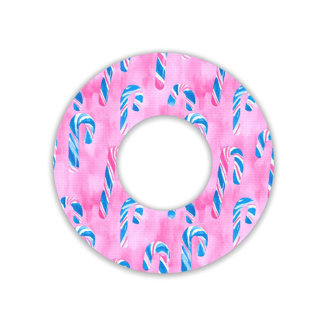 Candy Canes Patch Tape Designed for the FreeStyle Libre 2-Pump Peelz