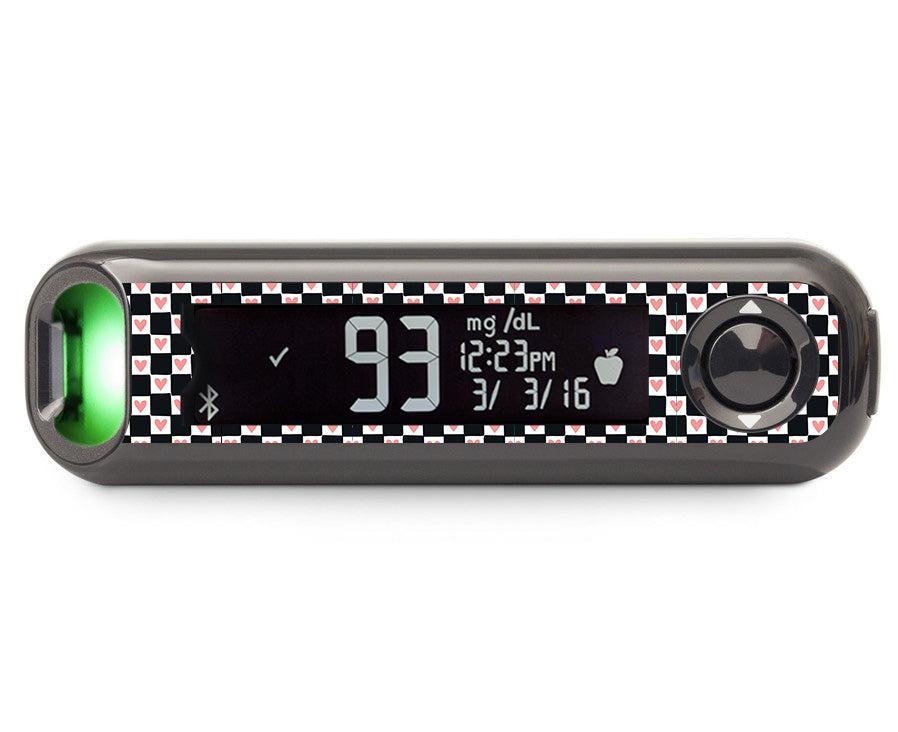 Checkered Hearts Bayer Contour© Next One Glucometer-Pump Peelz