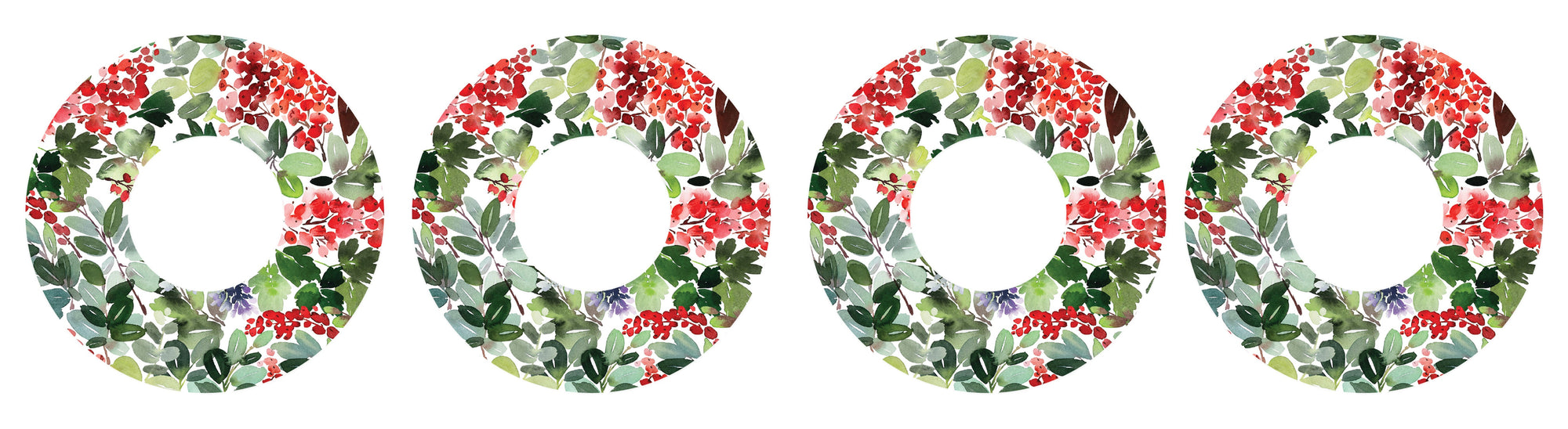 Christmas Berries Patch+ Tape Designed for the FreeStyle Libre 2 - Pump Peelz