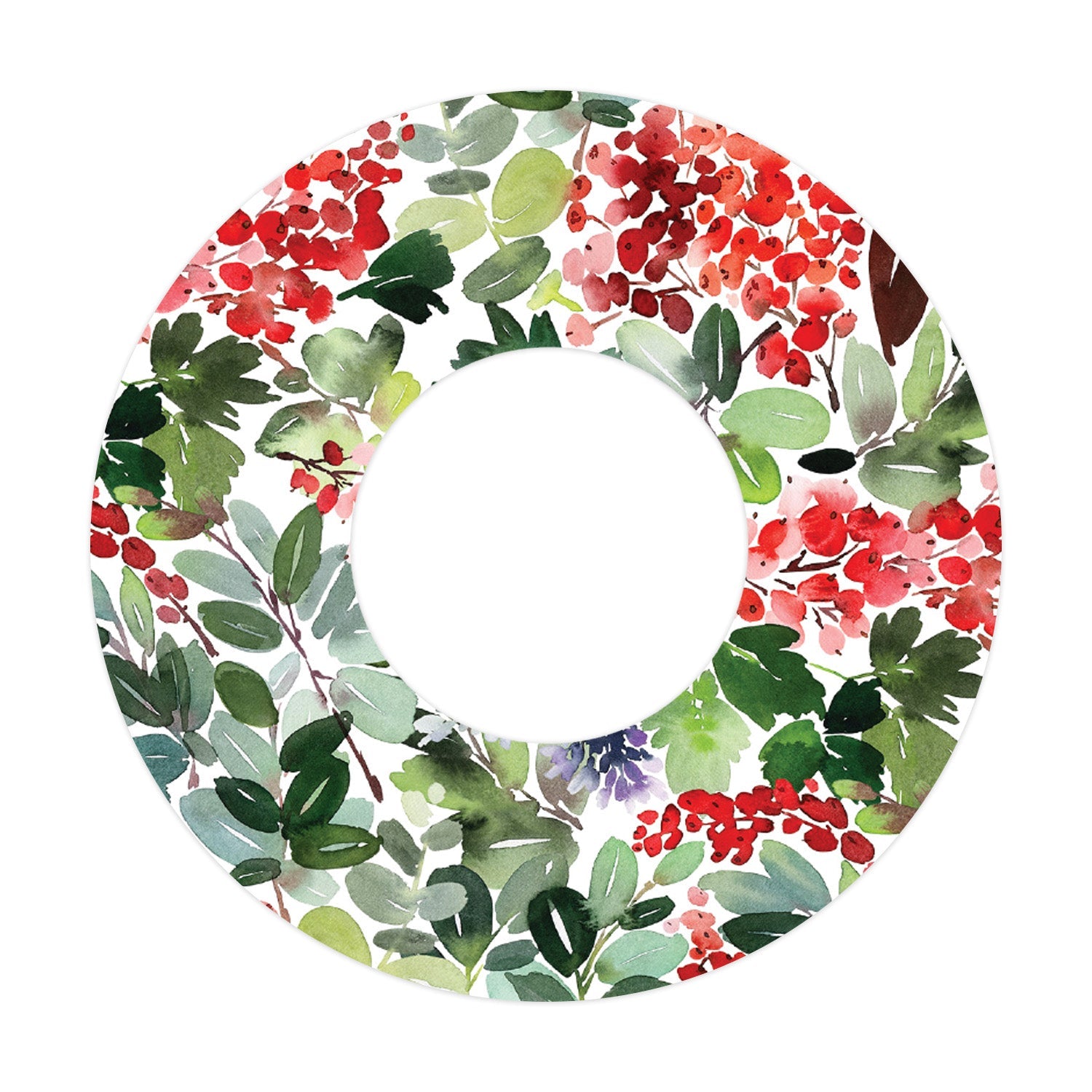 Christmas Berries Patch+ Tape Designed for the FreeStyle Libre 2 - Pump Peelz