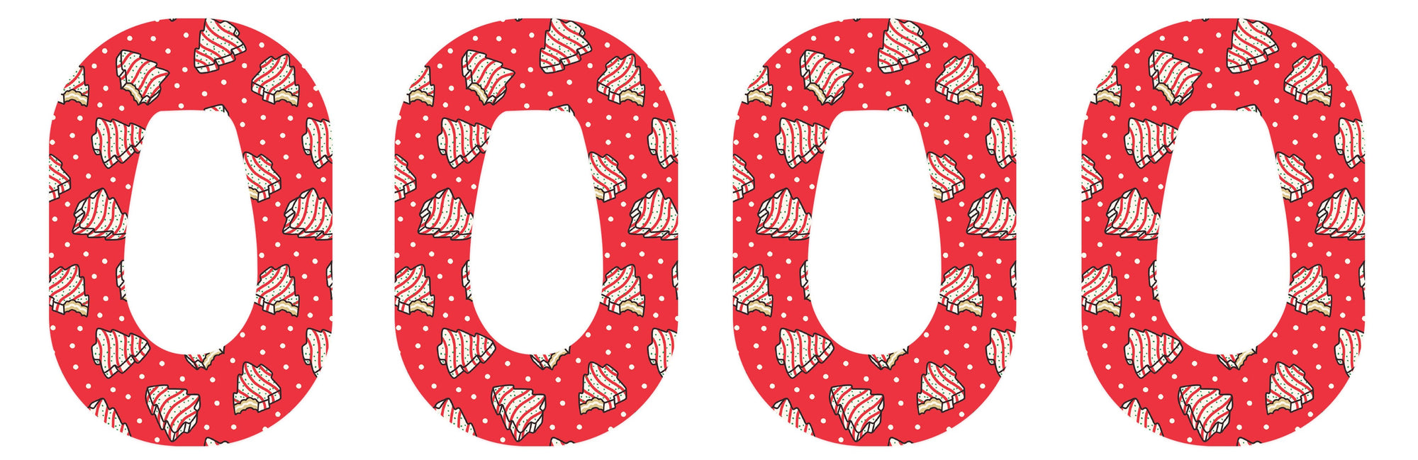 Christmas Cakes Patch Tape Designed for the DEXCOM G6-Pump Peelz