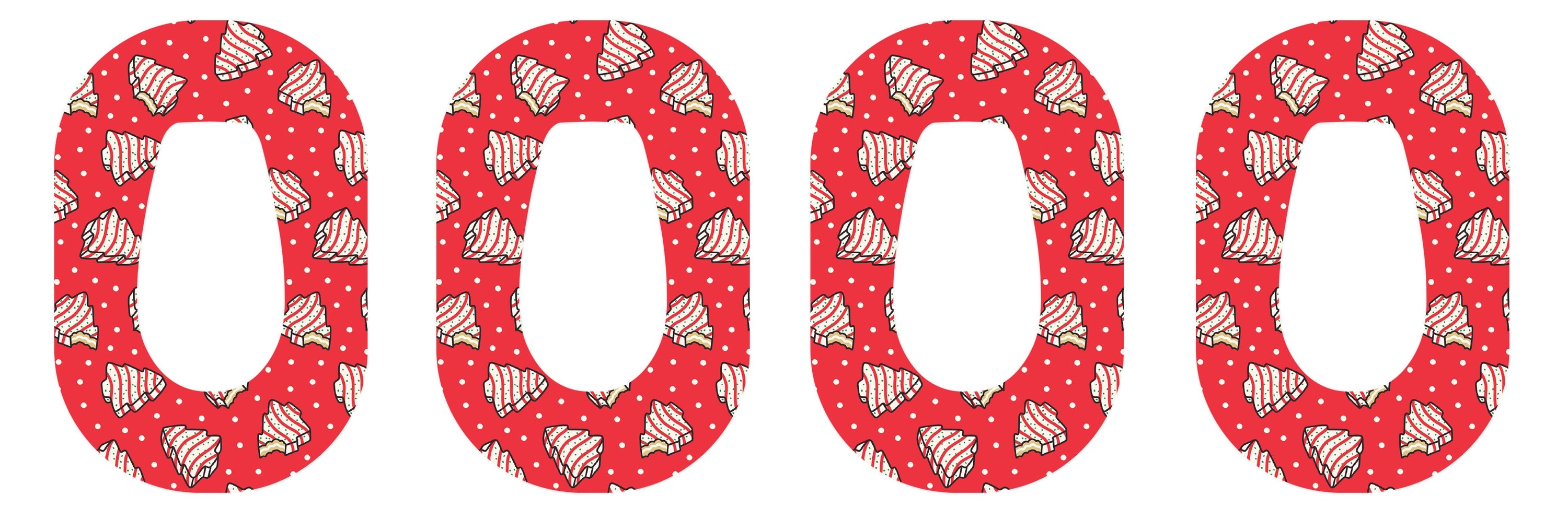 Christmas Cakes Patch Tape Designed for the DEXCOM G6-Pump Peelz