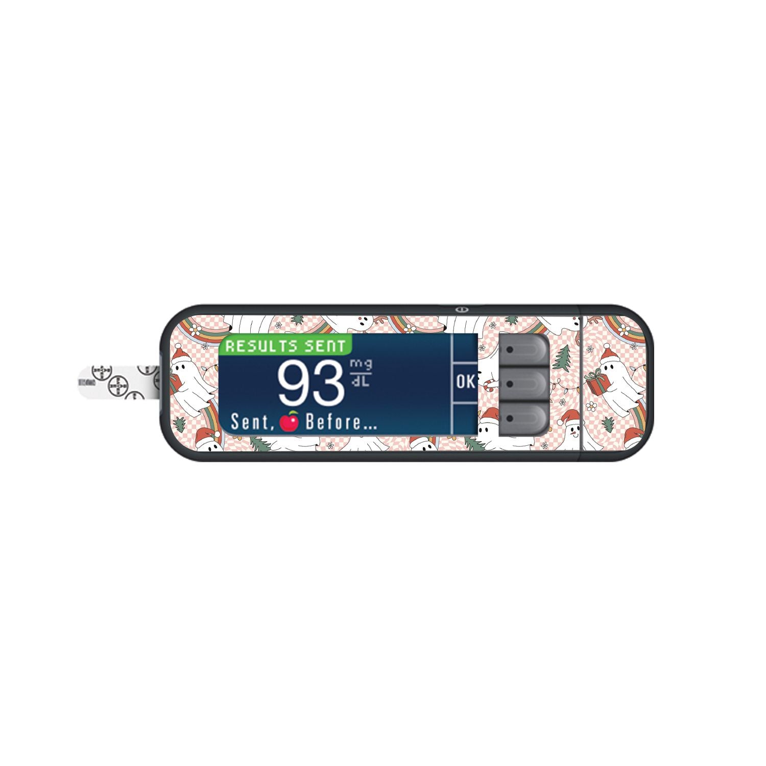 Christmas Spirits Sticker for Bayer Contour Next Glucometer-Pump Peelz