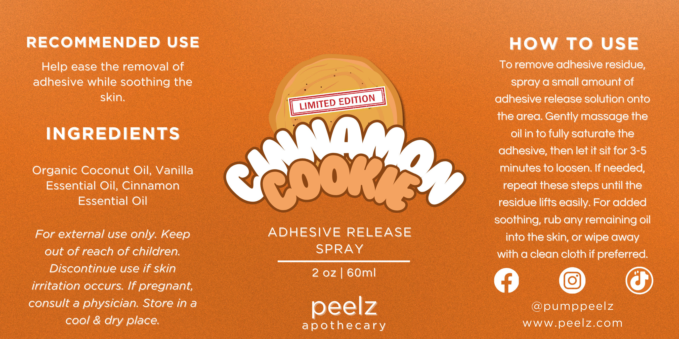 Cinnamon Cookie Adhesive Release Spray - Limited Edition