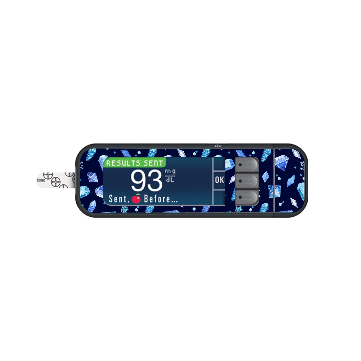 Cold Heart Sticker for Bayer Contour Next Glucometer-Pump Peelz