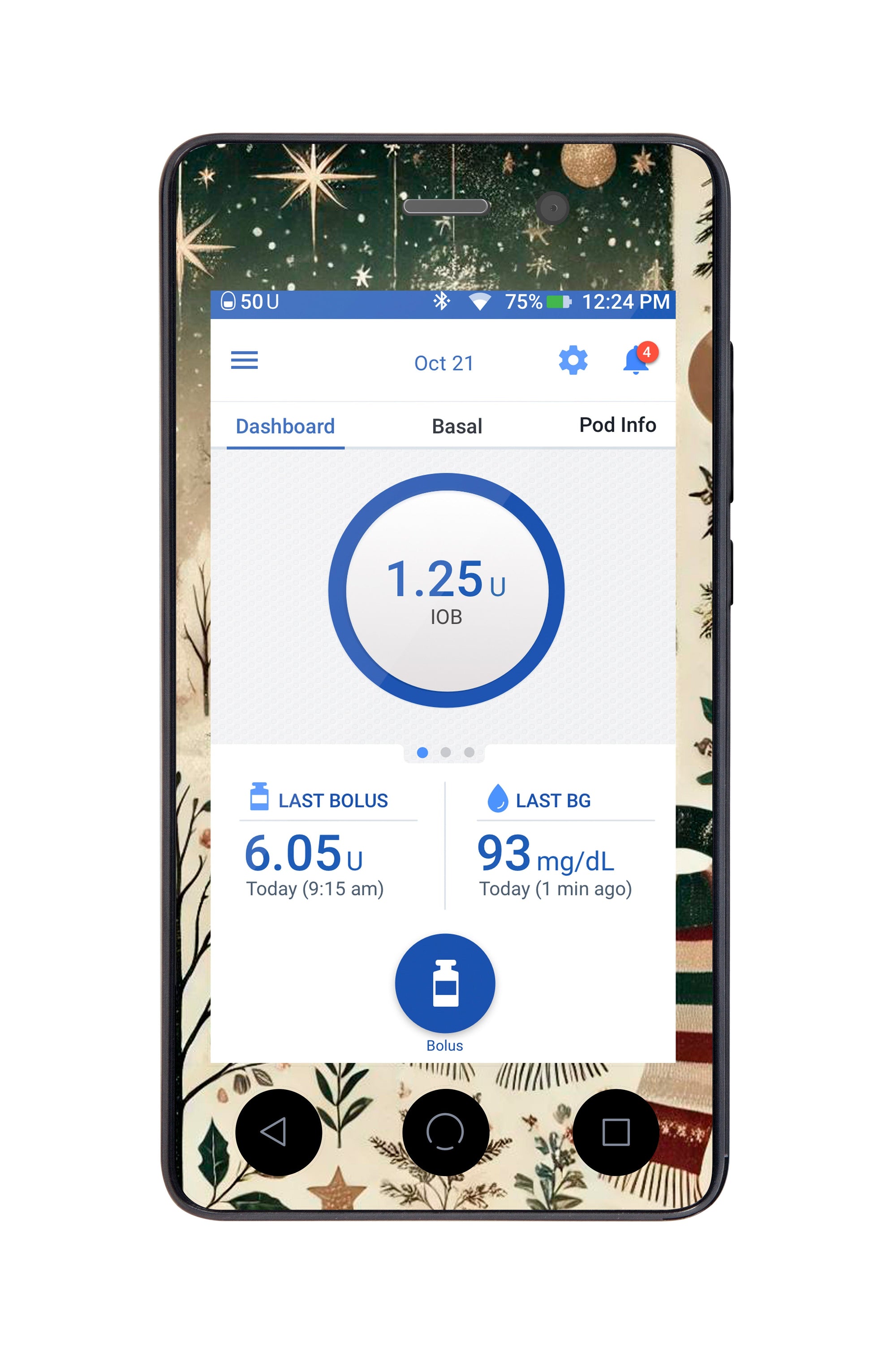 Cottagecore Christmas Omnipod DASH™-Pump Peelz