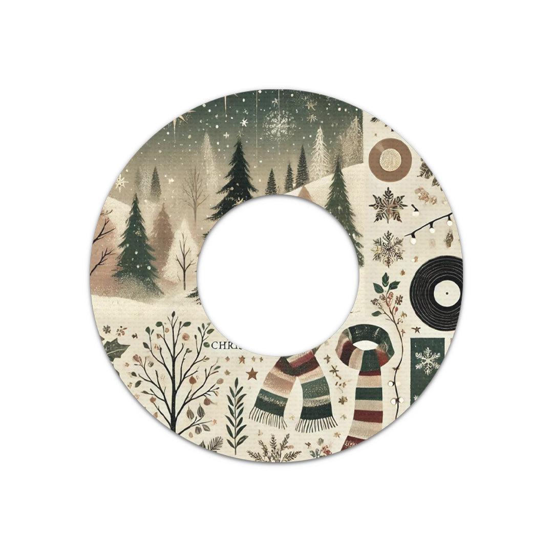 Cottagecore Christmas Patch Tape Designed for the FreeStyle Libre 2-Pump Peelz